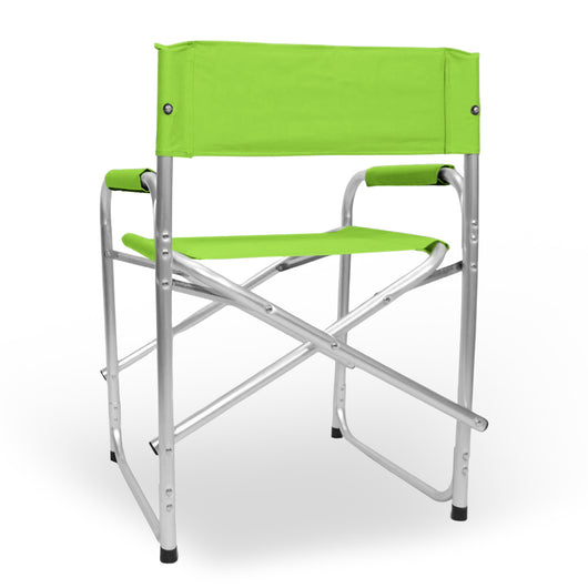 Sedia relax pieghevole Regista in alluminio con rivestimento in textilene verde