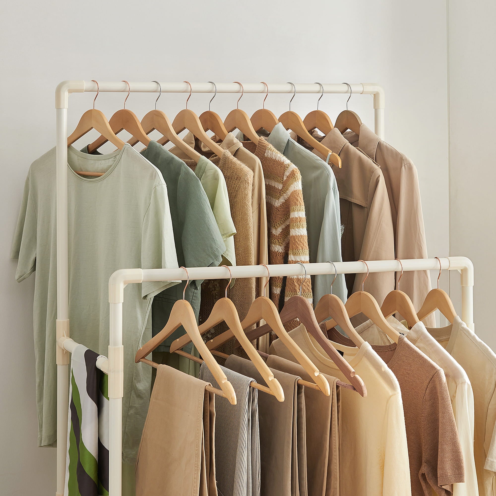 APPENDIABITI VALORA con ripiano - Ecru RDR01WT