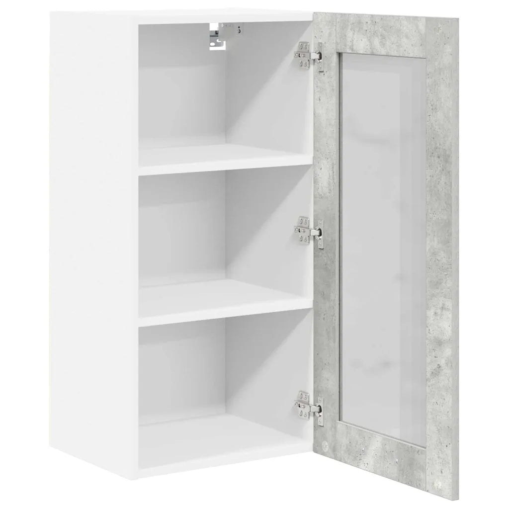 Armadio pensile con porta Grigio cemento 40 x 31 x 80 cm 884304