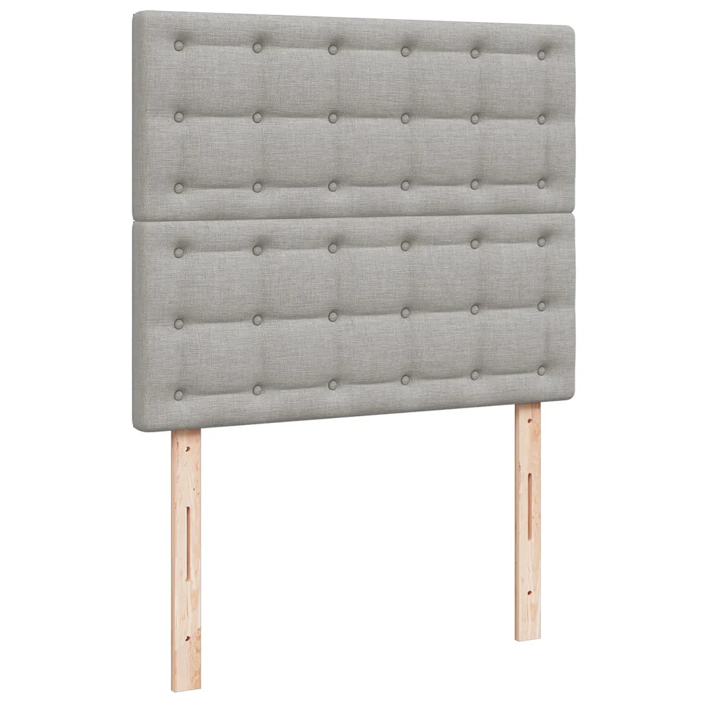 Letto a Molle Materasso e LED Grigio Chiaro 120x190 cm Tessuto 3270274