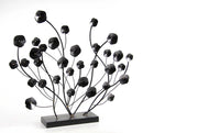 DECORAZIONE FLOREALE DA TAVOLO IN METALLO 23 X 12 X 63 CM COLORE NERO