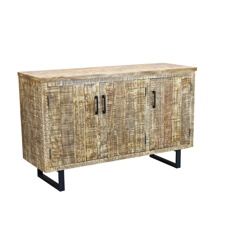 Madia a tre ante in Legno Metallo cm 135x45x83 - JULIUS