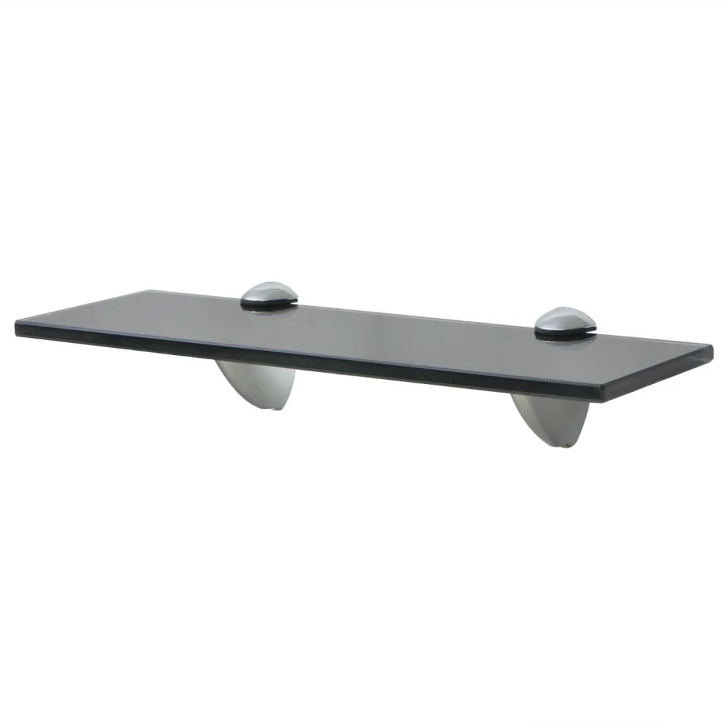 Mensola moderna in vetro da parete 30 x 20 cm spessore 8 mm nero 2702151/2