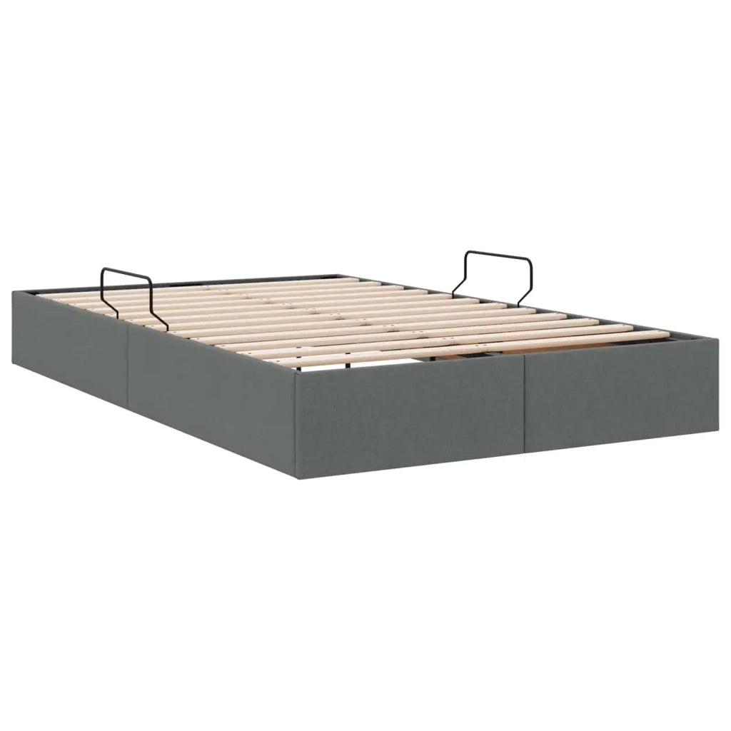 Letto ottomano Grigio scuro 120 x 190 cm Tessuto 3442809