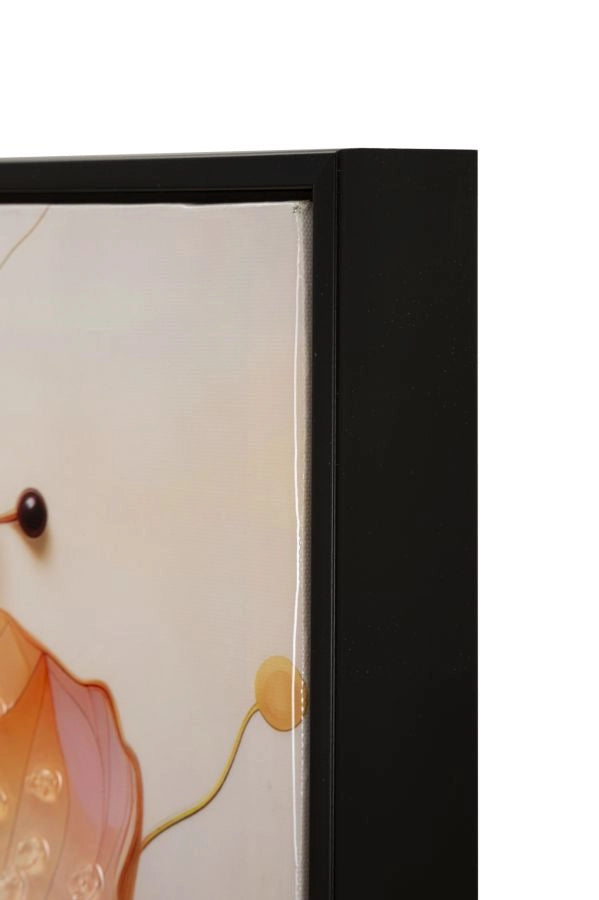 DIPINTO SU TELA LACCATO NARCY -A- C/CORNICE CM 82X4X82