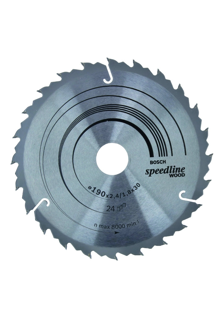 2608640801 - Lama per sega circolare Speedline Wood 190 x 30 x 2,4 mm, 24