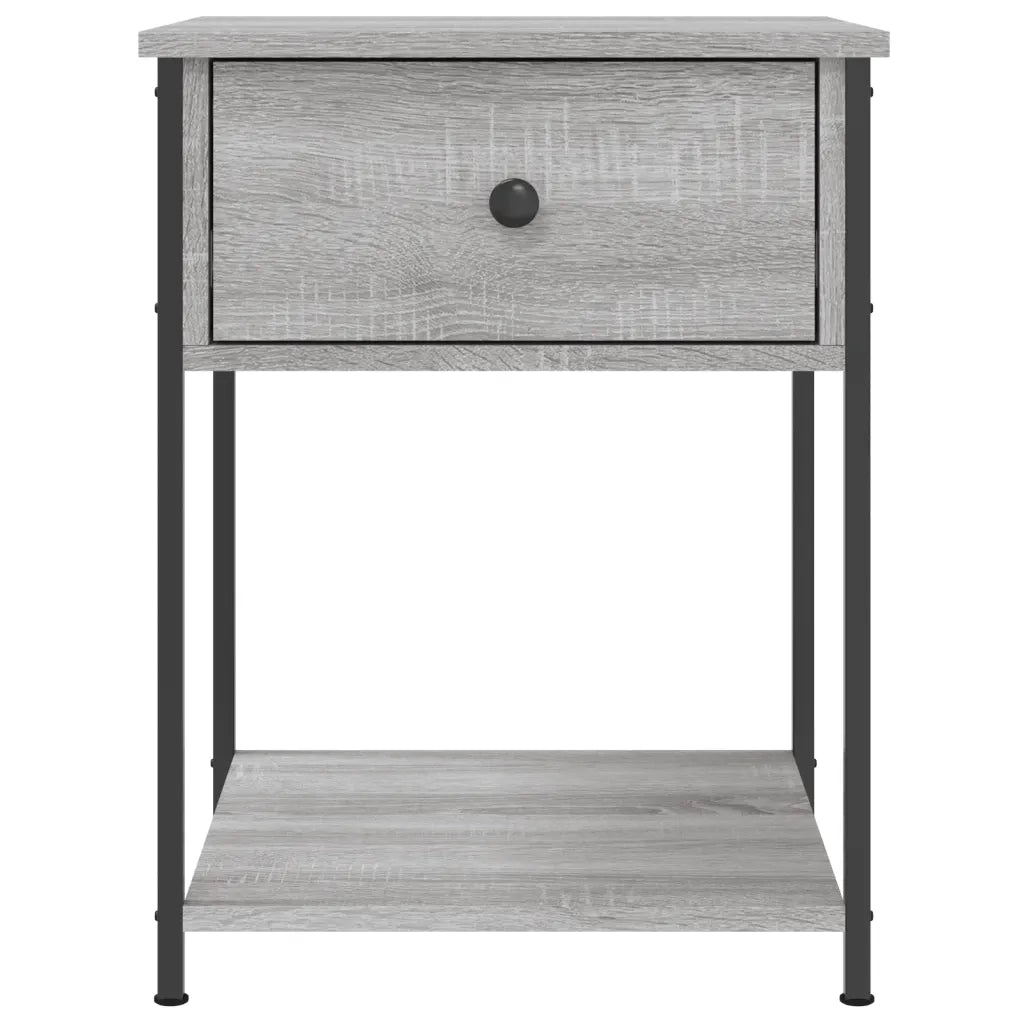 Set di 2 Comodini | Armadio da Notte | Mobiletto da notte Grigio Sonoma 44x45x58 cm in Legno Multistrato