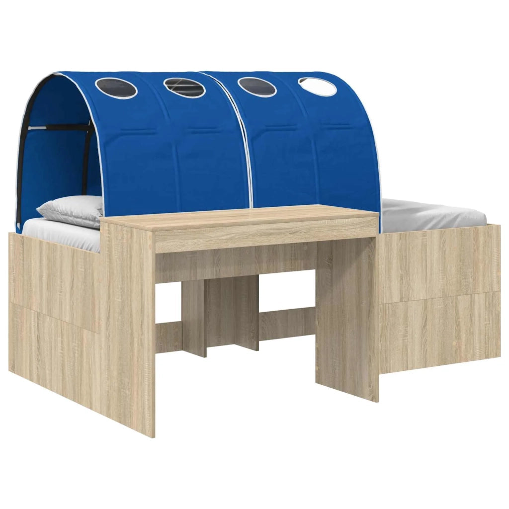 Letto con Tunnel 3 pz Rovere Artigianale e Blu 3423661