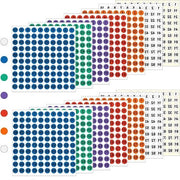 14 etichette vinili numerate da 1 a 100, 07 pollici, etichette numeriche adesive, etichette circolari rimosibili numerate per etichettatura della merce.