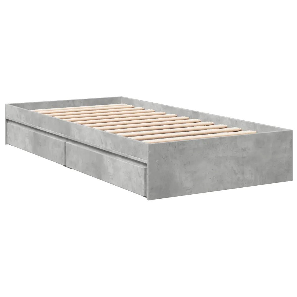 Giroletto Cassetti Grigio Cemento 75x190 cm Legno Multistrato