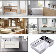 Sottopiano per docce in bagno in acciaio inossidabile 304, sottopiano per docce da parete, sottopiano per spugne (Argento)