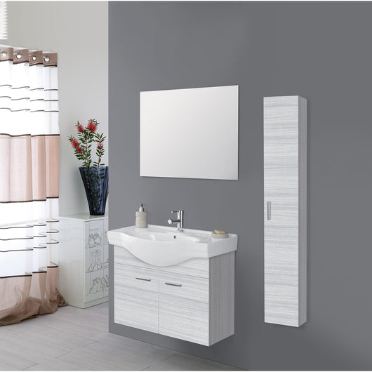 MOBILE BAGNO SOSPESO 2 ANTE 82CM GRIGIO.
