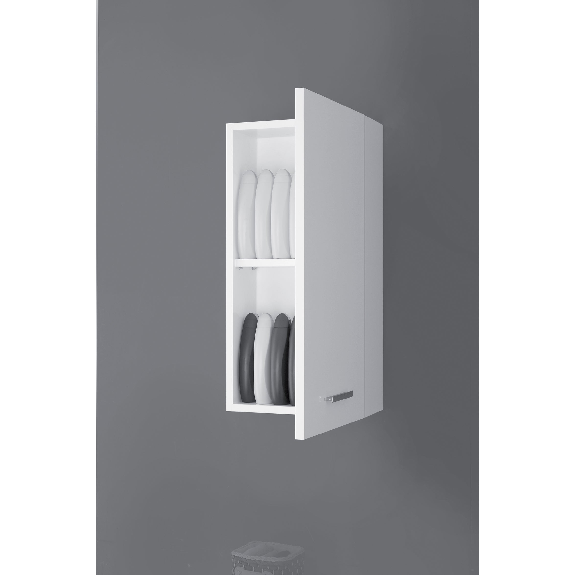 PENSILE 1 ANTA 35X18XH69,5CM BIANCO LUCIDO.