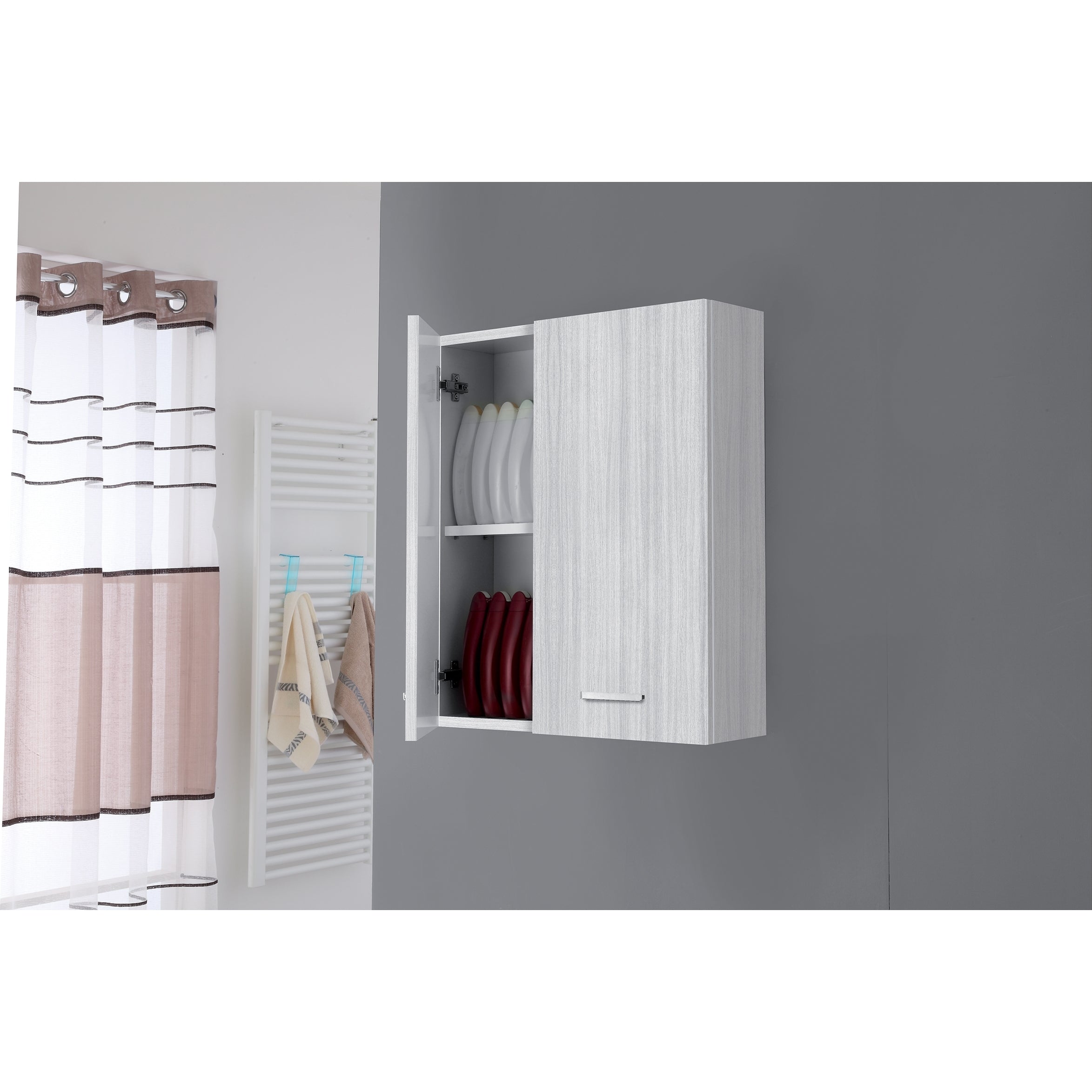 PENSILE 2 ANTE  60X18XH69,5 GRIGIO.