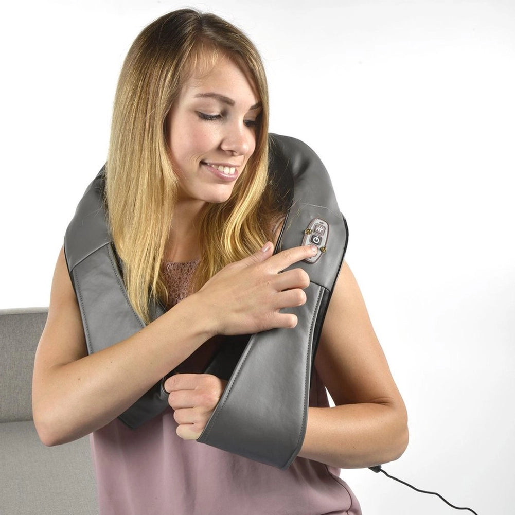 Massaggiatore Elettrico Cuscino Massaggio Shiatsu Collo Spalla Calore Infrarossi