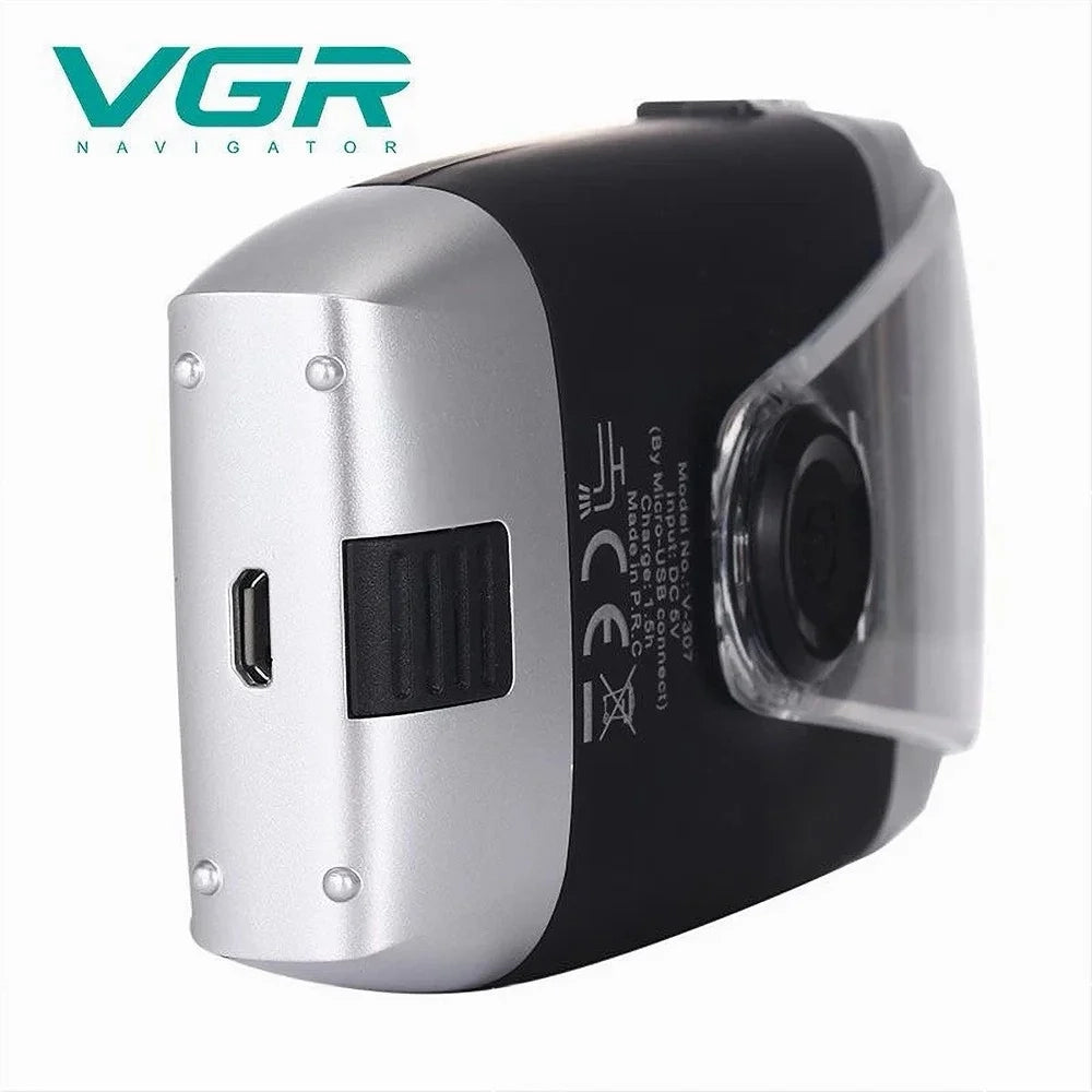 Trade Shop - Rasoio Professionale Barber Vgr V-307 Shaver Usb Rasatura A Pelle -