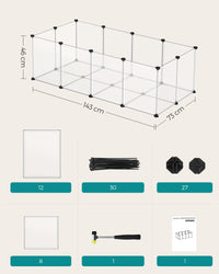 Recinto in miniatura VALORA per conigli, porcellini d'India e criceti - LPC02W