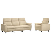 Set di divani 2 pcs Crema Tessuto 3430627