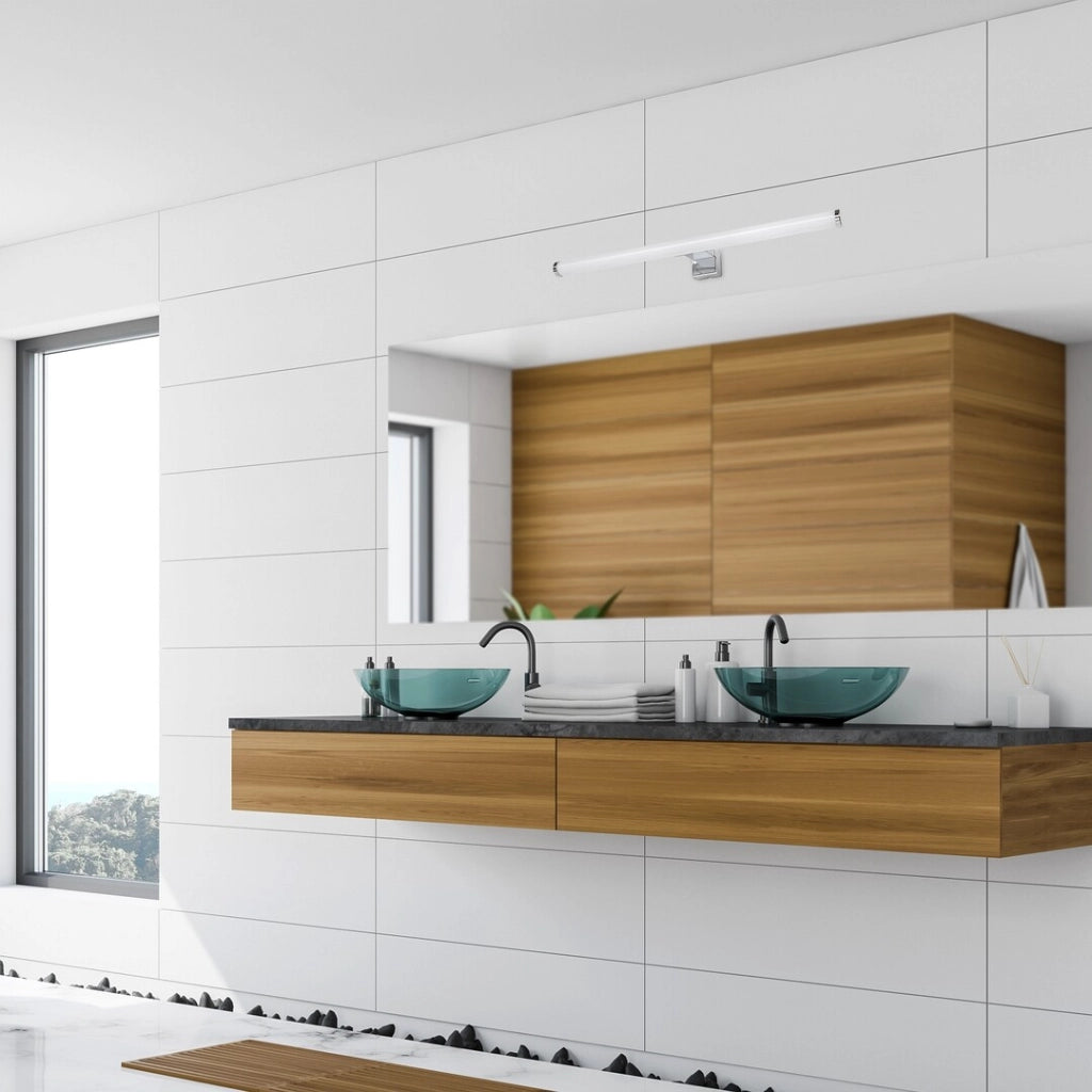 Applique bagno sopra specchio 50cm cromata LED 9W IP44 Rabalux