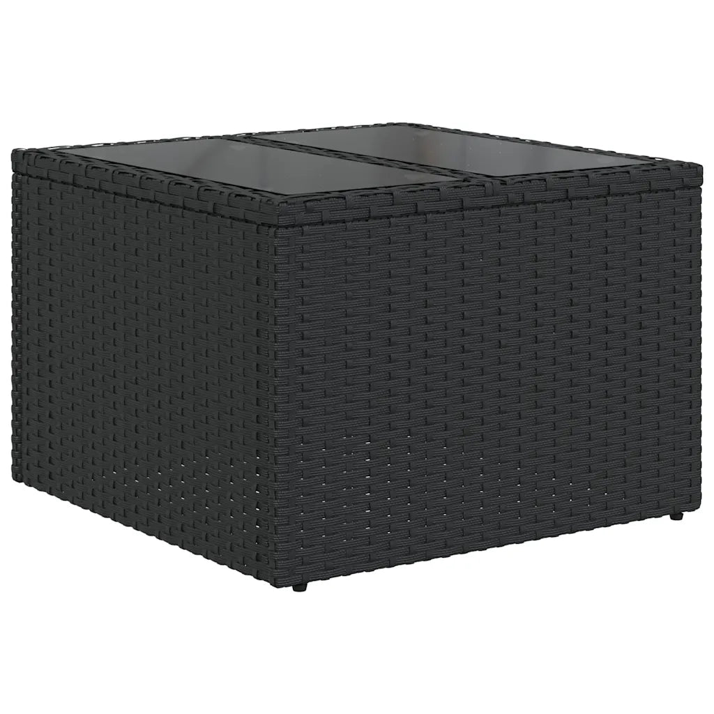 Set Divani da Giardino 11 pz con Cuscini in Polyrattan Nero 3219467