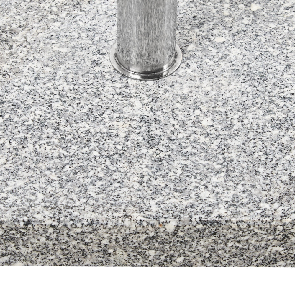 Base per ombrellone Grigio Granito Acciaio Inox 45 x 45 cm 30 kg Portaombrelli Quadrato per Esterni