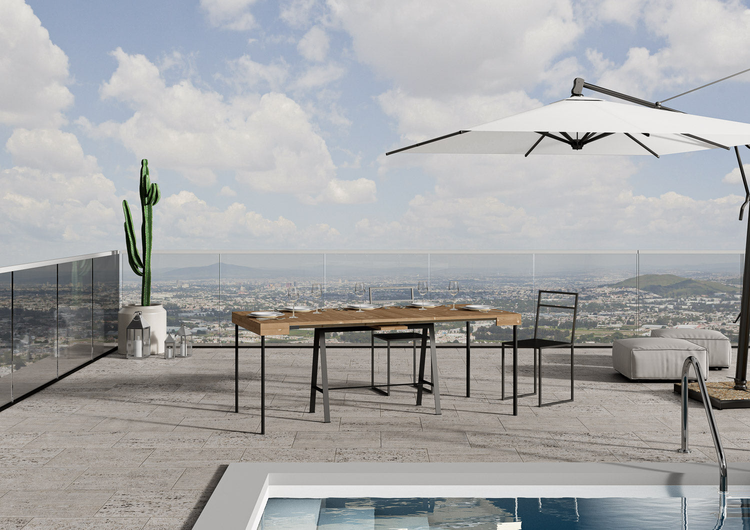 Consolle Allungabile 90-190x40x77 cm in Nobilitato Marrone