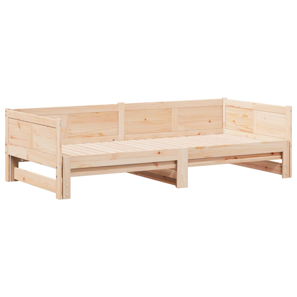 Letto giorno estensibile 90x200 cm in legno massello di pino