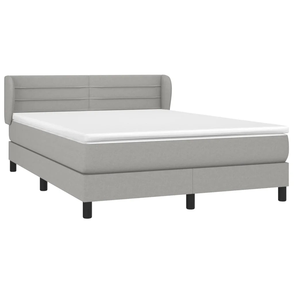 Giroletto a Molle con Materasso Grigio Chiaro 140x190cm Tessutocod mxl 98019