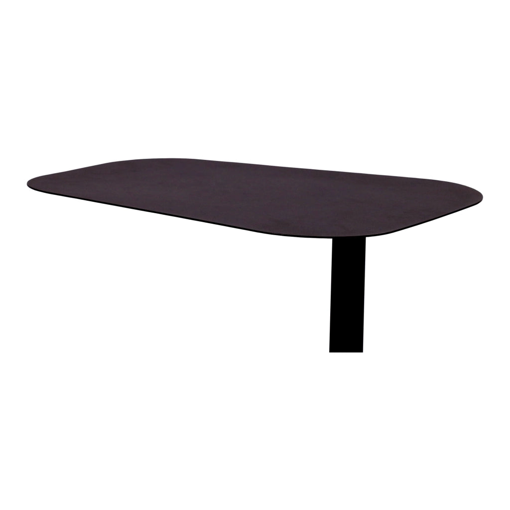 Tavolino Laterale da Divano Nastätten Metallo Piano Trapezoidale - Nero opaco [en.casa]