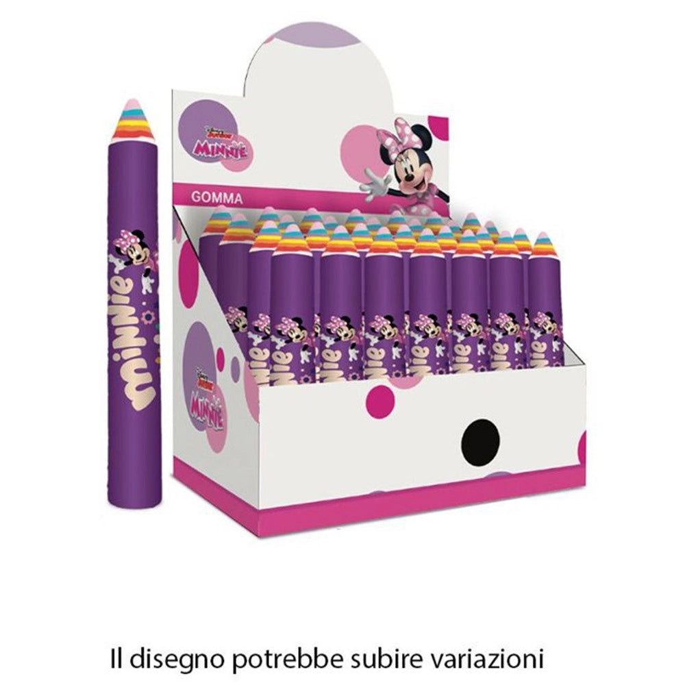 Trade Shop - Set 24pz Gomma Per Cancellare A Forma Di Matita Gigante Minnie Regalo Bambine 960979 -