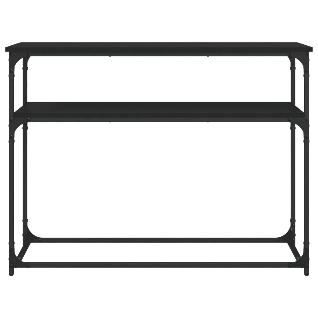 Tavolino Consolle Nero 100x35,5x75 cm in Legno Multistrato 834065
