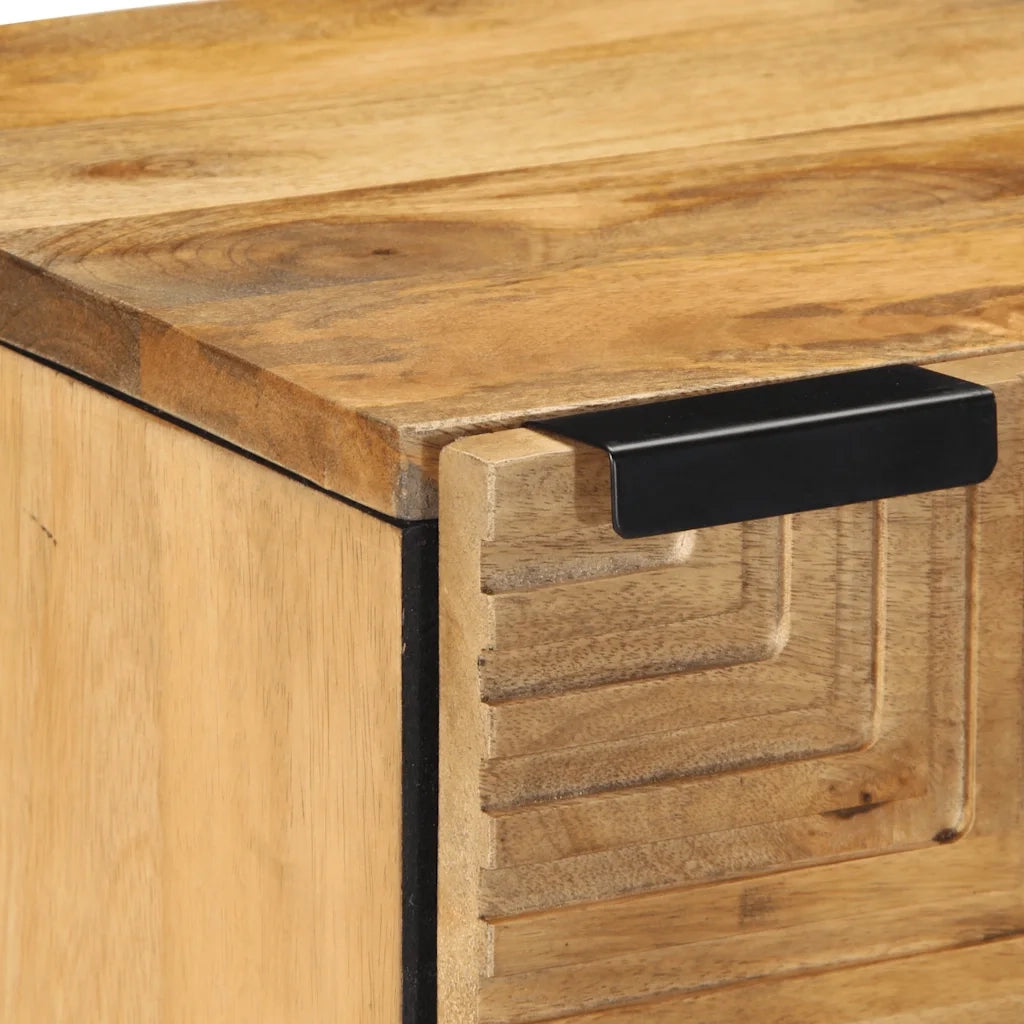 Comodini 2pz Marrone 40x33x46 cm in Legno Massello di Mango 4017717