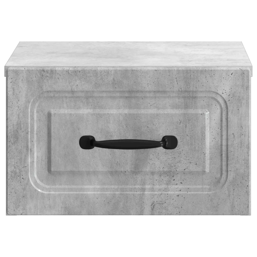 Mobiletto da notte a muro Grigio Cemento 34,5 x 33 x 20 cm
