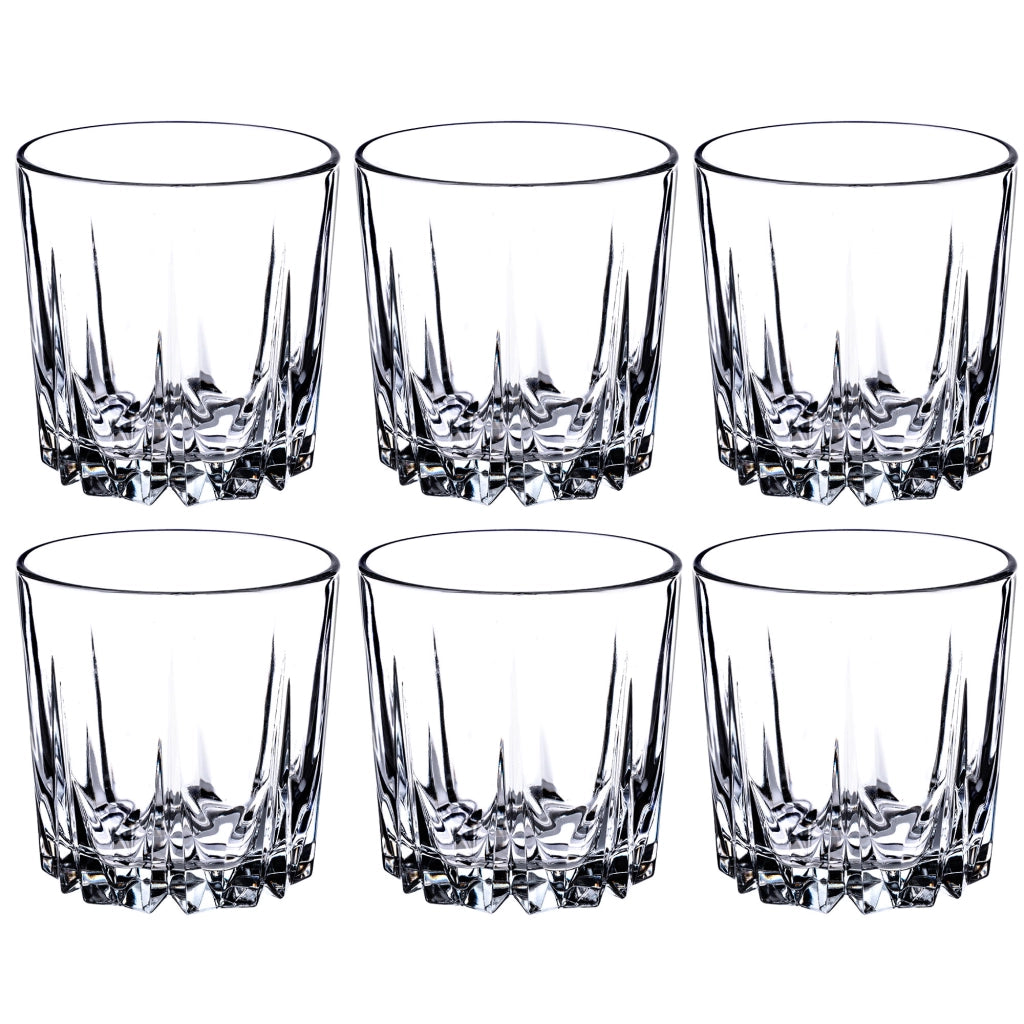 Bicchieri KADAX per bevande, whisky, succhi di frutta, set da 6 bicchieri, 300 ml