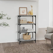 Libreria Grigio Sonoma 60x33x100 cm Legno Multistrato e Acciaio 819330
