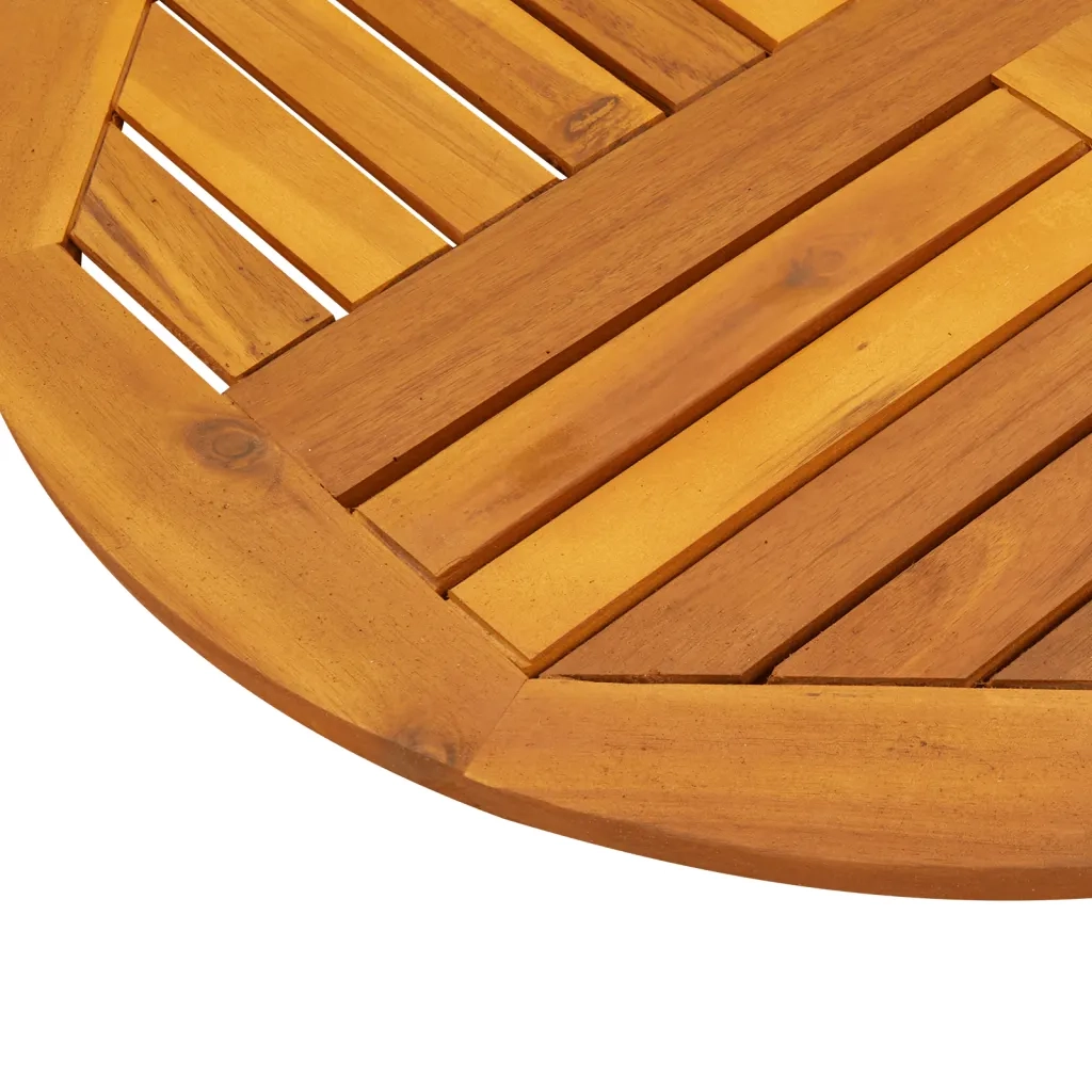 vidaXL Piano per Tavolo Ø70x2 cm Rotondo in Legno Massello di Acacia