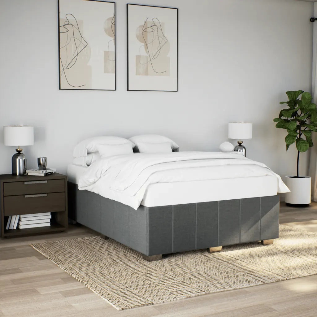 Giroletto senza Materasso Grigio Scuro 140x190 cm Tessuto 3284833