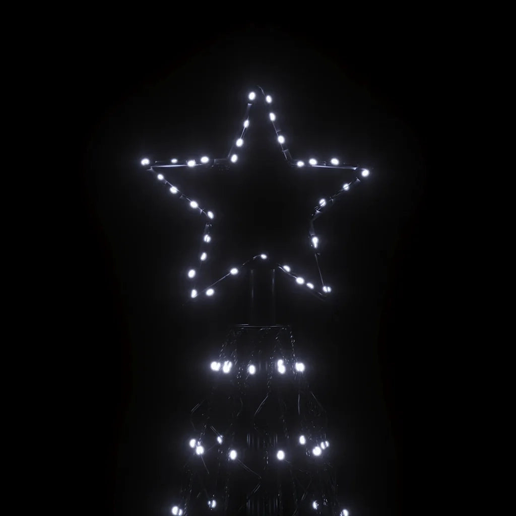 Albero di Natale a Cono Bianco Freddo 1400 LED 160x500 cm 343510