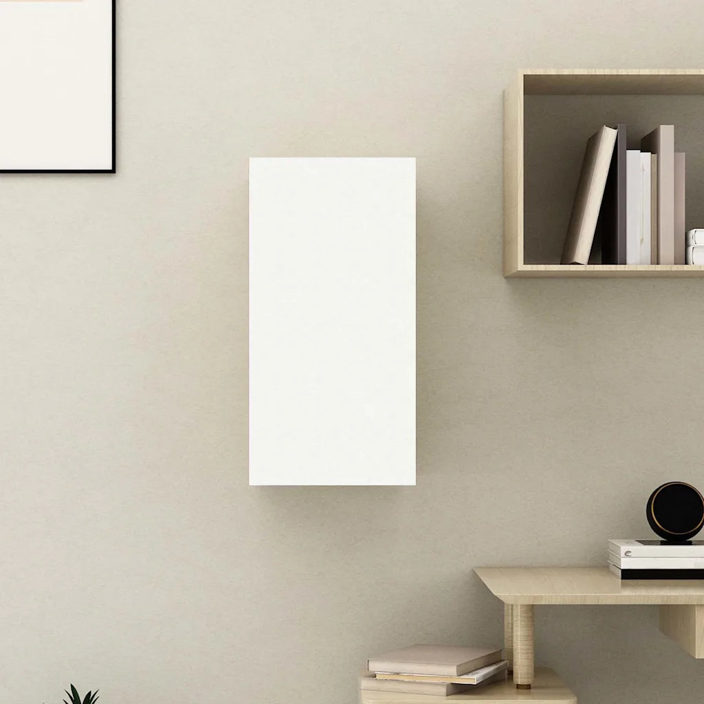 Mobile Porta TV-Mobile per TV-Credenza TV Bianco 30,5x30x60 cm in Legno Multistrato