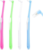 4 Set di Spazzolini da Denti con Coperchio - Spazzolino da Denti a Setole per Denti di Cervide e Pulizia della Plaquetta Dentale
