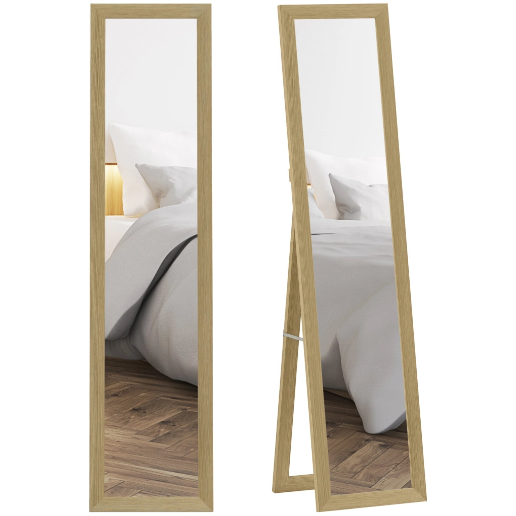 Specchio da Parete con Cornice in MDF ¨C Zephmum ¨C Quercia, 37x40x155 cm
