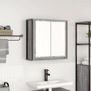 Pensile da Bagno con Specchio-Mobile bagno con specchio Grigio Sonoma 60x21x60 cm