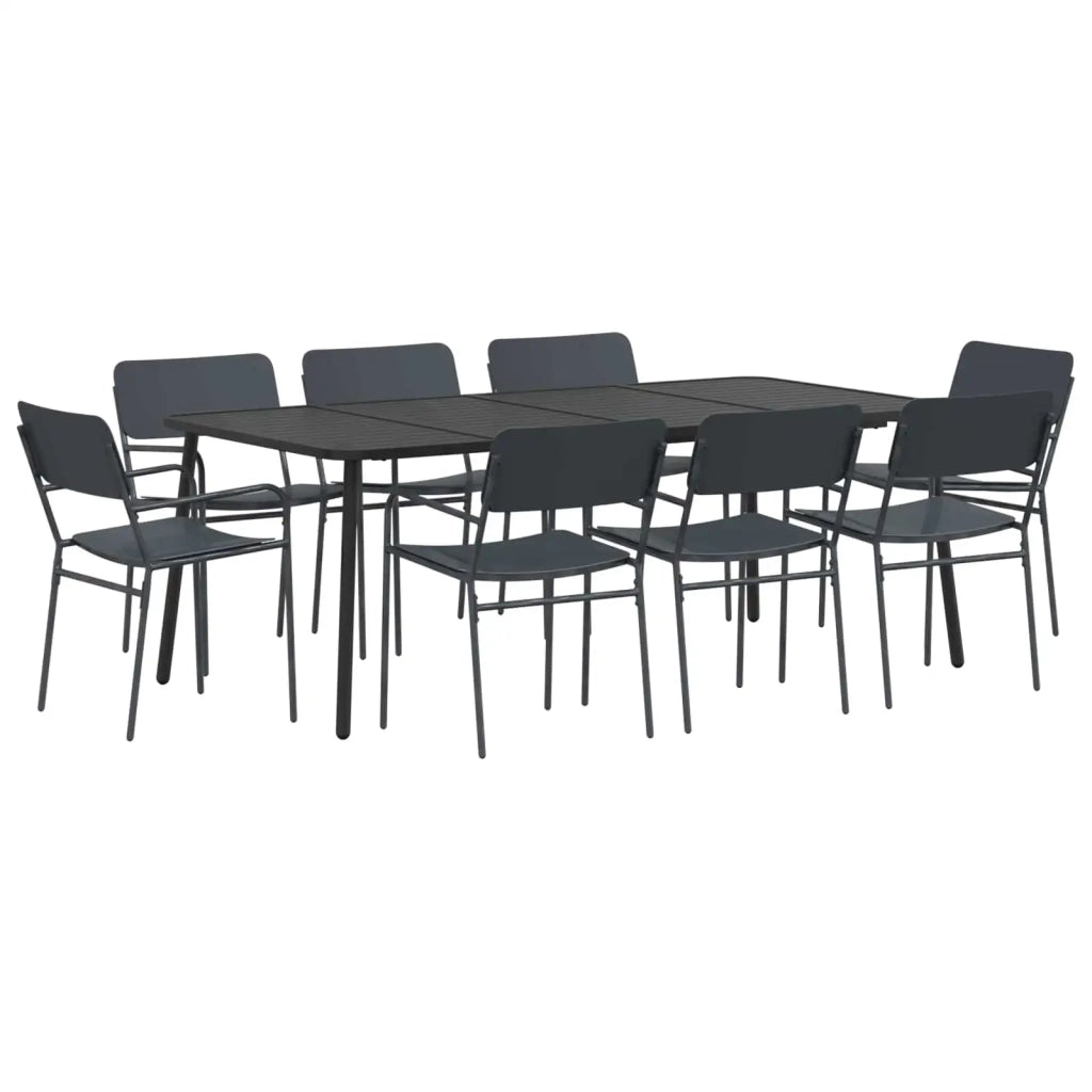 Set da pranzo 9 pz Antracite Acciaio 3422858