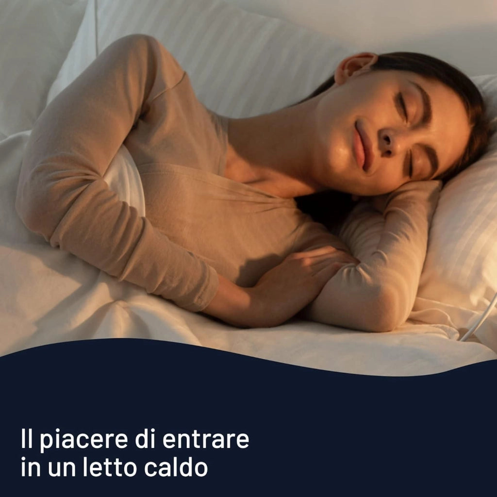 Imetec 16799B Comfort Scaldasonno Singolo 80x150 cm 50% Lana e Merino 2 Temperature ElectroBlock colore Naturale