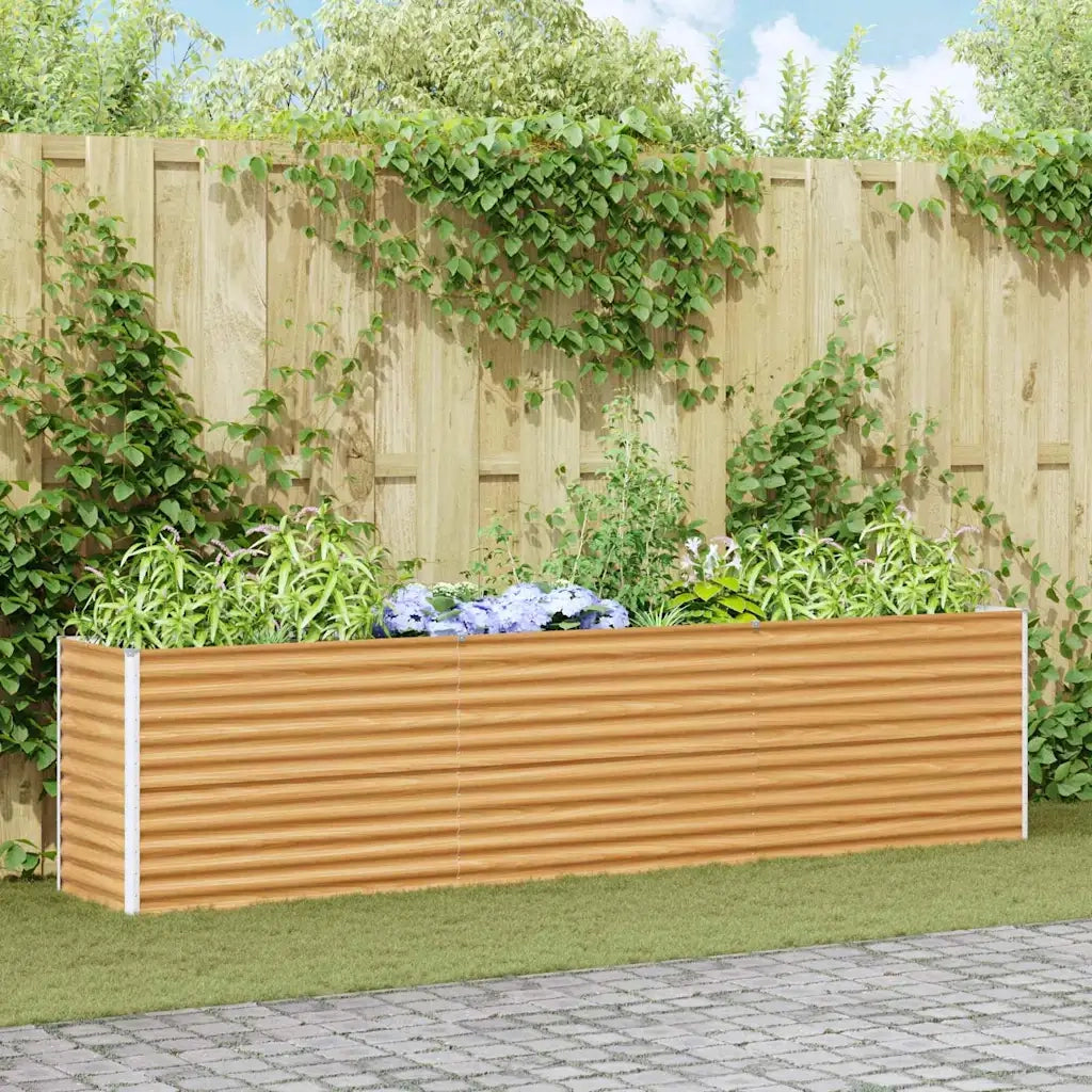 Fioriere | Cassetta per fiori | Letto rialzato da giardino 290 x 50 x 68 cm Acciaio zincato