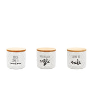1 Pezzo Barattolo da Cucina in Ceramica Tappo in Legno 3 Decori