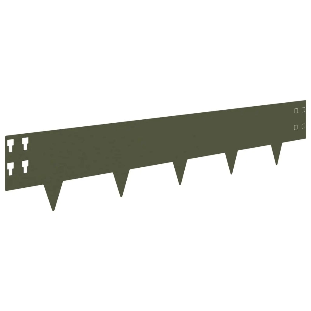 Bordura per Prato 30 pcs 100 x 20 cm Acciaio Verde Oliva 8008588