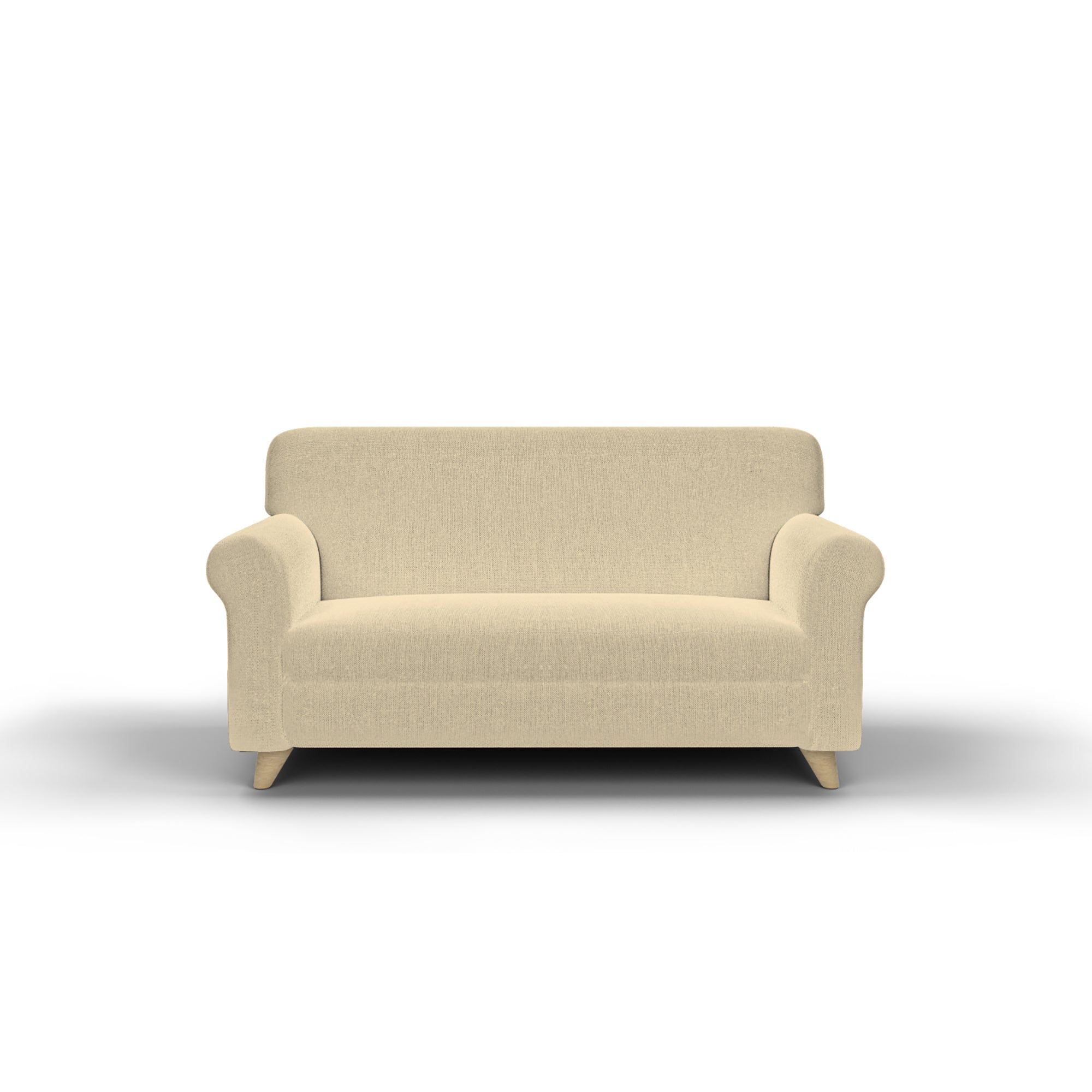 Copridivano Elasticizzato in Tessuto Panna 2 Posti