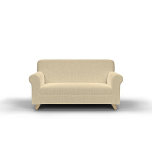 Copridivano Elasticizzato in Tessuto Panna 2 Posti