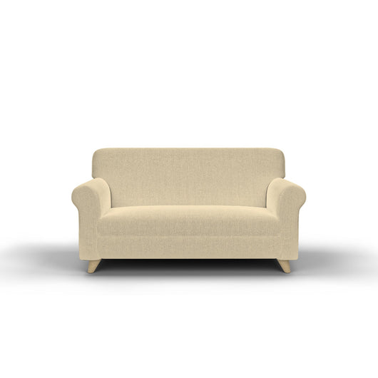 Copridivano Elasticizzato in Tessuto Panna 2 Posti